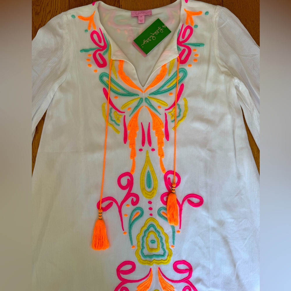 NWT Lilly Pulitzer Ellie Tunic Dress SZ XS Resort White - Picture 5 of 14